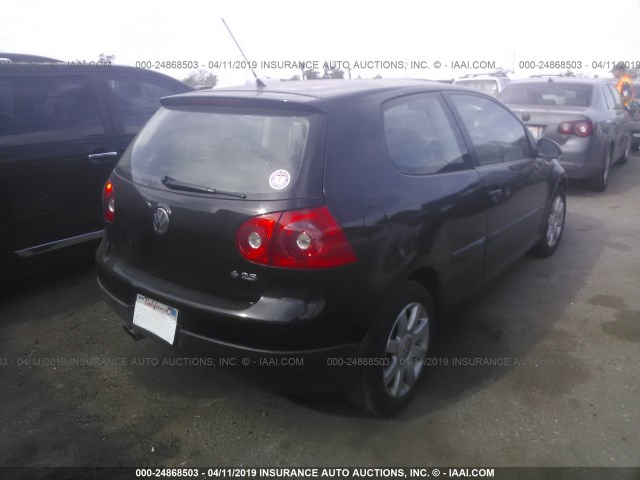 WVWAB71K09W088288 - 2009 VOLKSWAGEN RABBIT BLACK photo 4