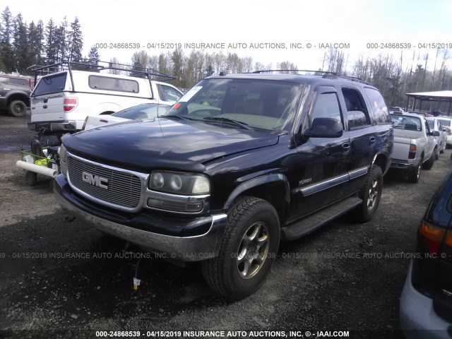 1GKEK13Z04R225640 - 2004 GMC YUKON BLACK photo 2