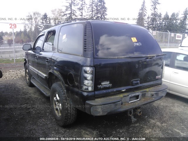 1GKEK13Z04R225640 - 2004 GMC YUKON BLACK photo 3