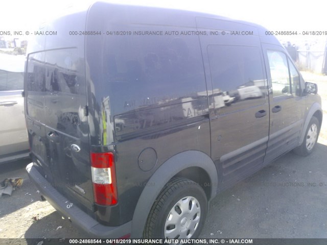 NM0LS7AN6DT150951 - 2013 FORD TRANSIT CONNECT XL BLACK photo 4