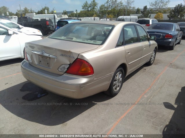 4T1BF28B12U225723 - 2002 TOYOTA AVALON XL/XLS GOLD photo 4