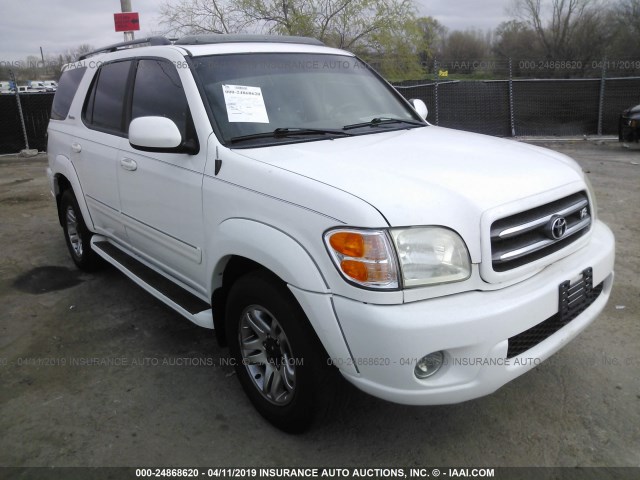 5TDZT38A73S177207 - 2003 TOYOTA SEQUOIA LIMITED WHITE photo 1