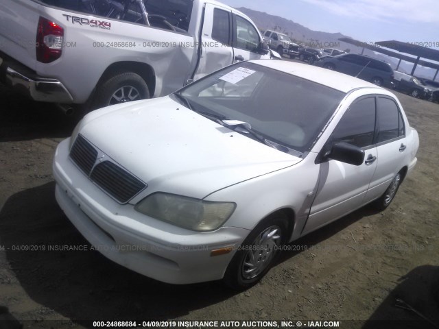 JA3AJ26E12U073324 - 2002 MITSUBISHI LANCER ES WHITE photo 2