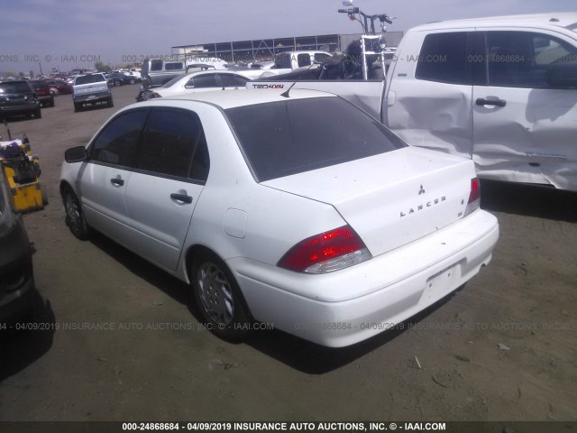 JA3AJ26E12U073324 - 2002 MITSUBISHI LANCER ES WHITE photo 3