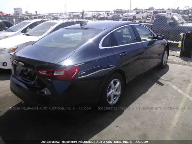 1G1ZB5ST5JF205827 - 2018 CHEVROLET MALIBU LS BLUE photo 4