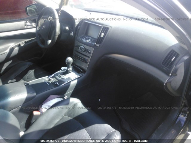 JN1CV6AR5CM674790 - 2012 INFINITI G37 BLACK photo 5