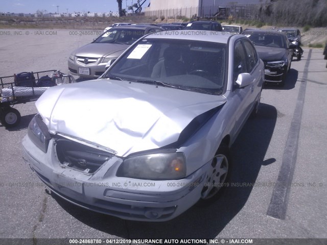 KMHDN46D25U093524 - 2005 HYUNDAI ELANTRA GLS/GT SILVER photo 2