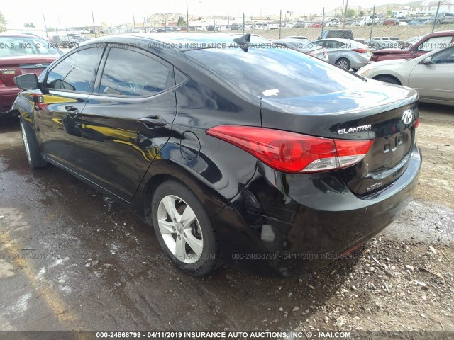 KMHDH4AEXDU854659 - 2013 HYUNDAI ELANTRA GLS/LIMITED BLACK photo 3