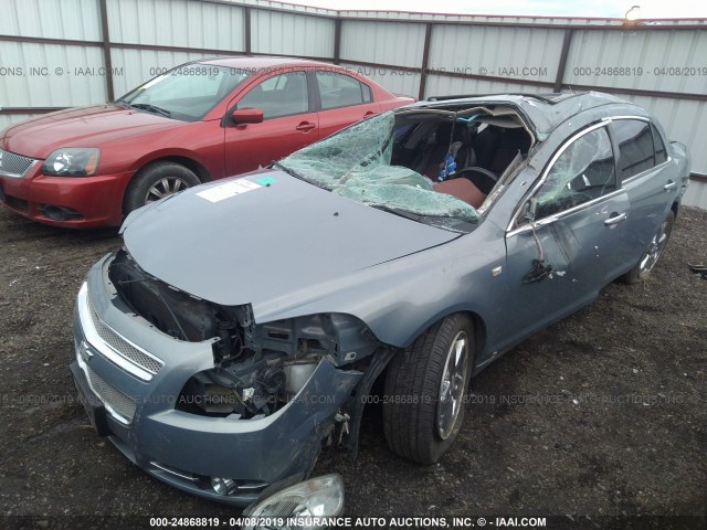 1G1ZK57B28F288627 - 2008 CHEVROLET MALIBU LTZ BLUE photo 2