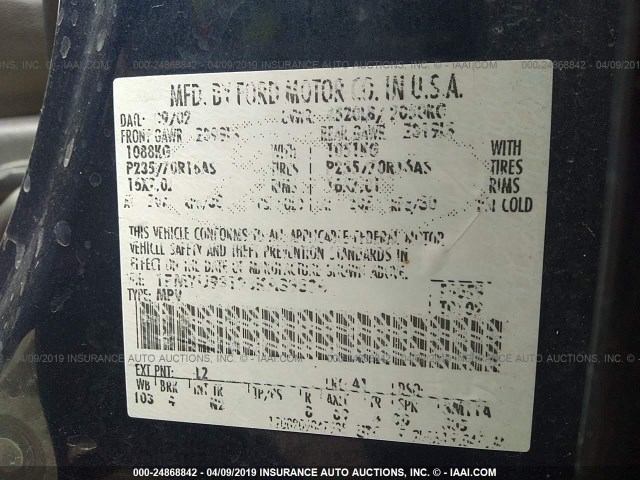 1FMYU93193KA39836 - 2003 FORD ESCAPE XLT BLUE photo 9