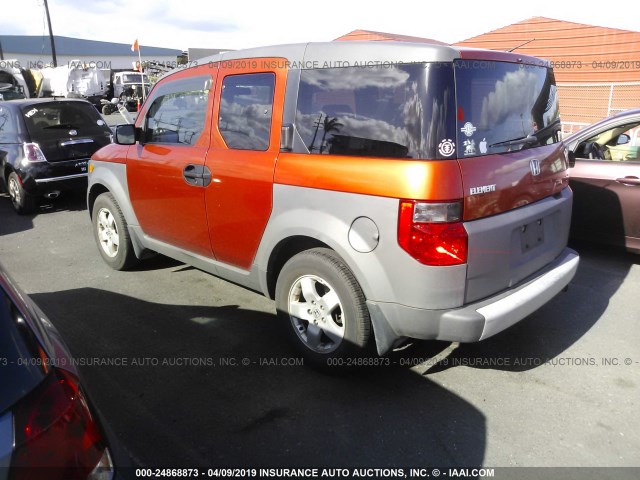 5J6YH28594L036551 - 2004 HONDA ELEMENT EX ORANGE photo 3