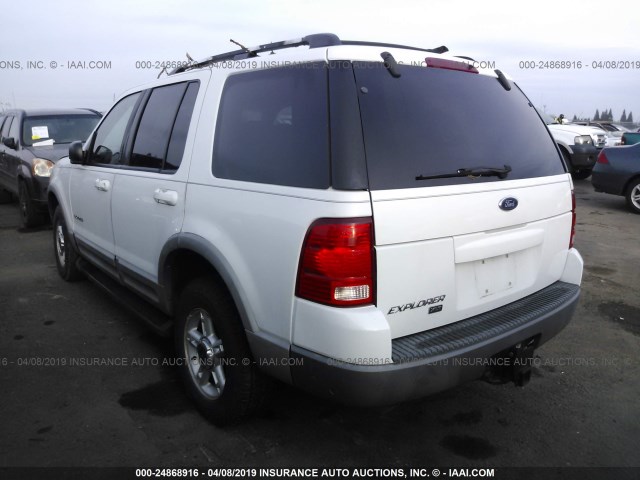 1FMZU73E92ZA80890 - 2002 FORD EXPLORER XLT WHITE photo 3