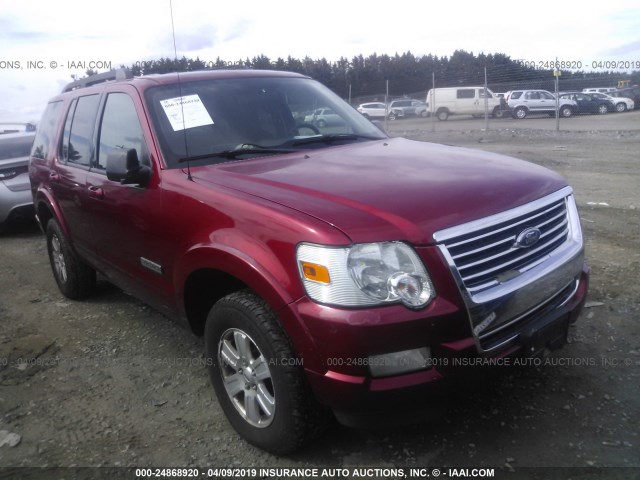 1FMEU73E68UA09716 - 2008 FORD EXPLORER XLT RED photo 1