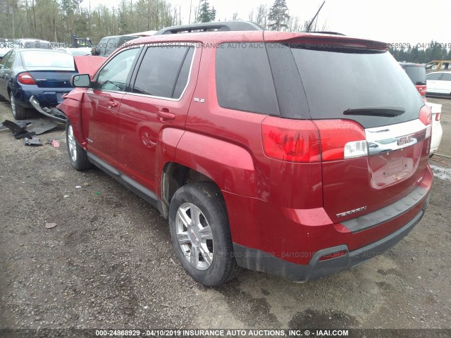 2GKFLWEK4E6323971 - 2014 GMC TERRAIN SLE RED photo 3