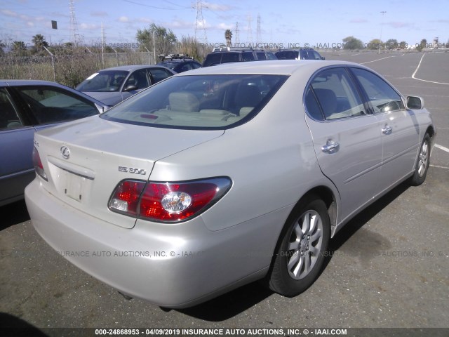 JTHBF30GX20079328 - 2002 LEXUS ES 300 SILVER photo 4