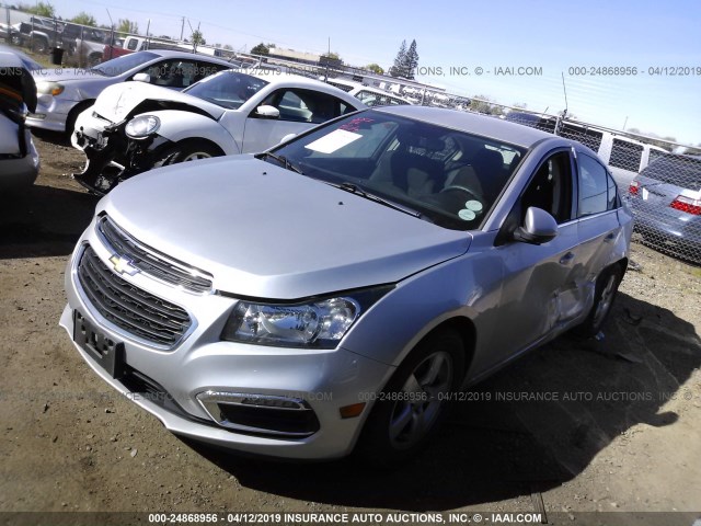 1G1PE5SB7G7128662 - 2016 CHEVROLET CRUZE LIMITED LT SILVER photo 2