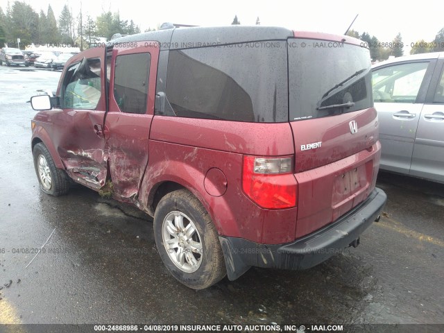 5J6YH28758L002565 - 2008 HONDA ELEMENT EX RED photo 3