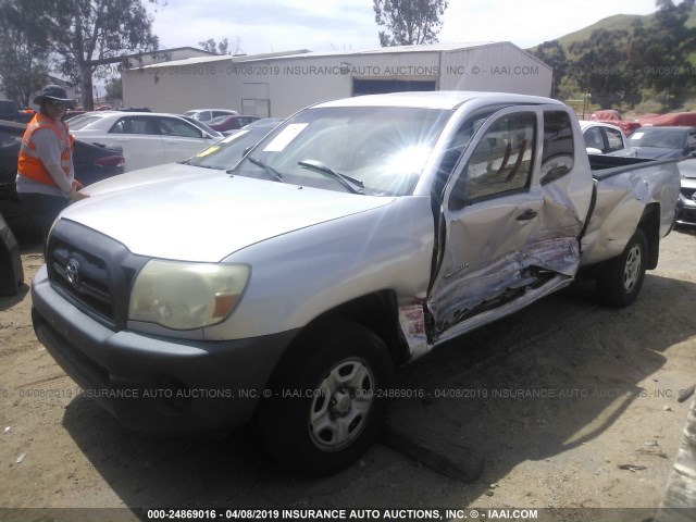 5TETX22N76Z278206 - 2006 TOYOTA TACOMA ACCESS CAB ვერცხლისფერი ფოტო 2