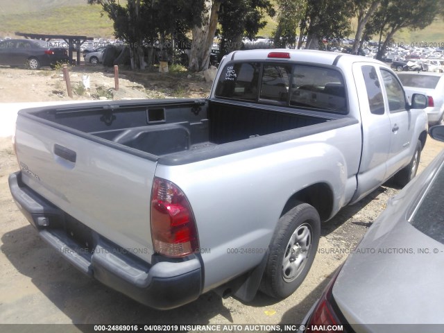 5TETX22N76Z278206 - 2006 TOYOTA TACOMA ACCESS CAB ვერცხლისფერი ფოტო 4