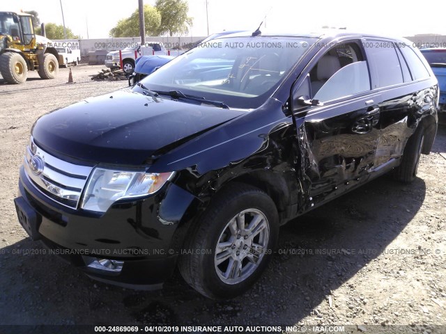 2FMDK38CX8BA42385 - 2008 FORD EDGE SEL BLACK photo 2