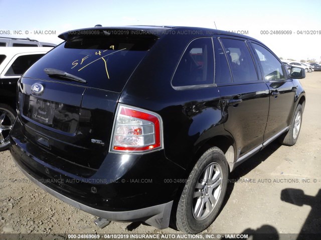 2FMDK38CX8BA42385 - 2008 FORD EDGE SEL BLACK photo 4