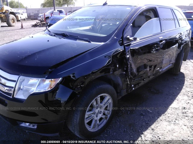 2FMDK38CX8BA42385 - 2008 FORD EDGE SEL BLACK photo 6