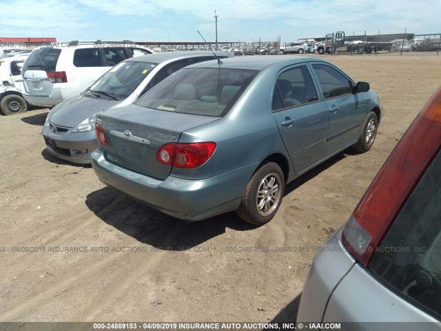 1NXBR32E25Z479526 - 2005 TOYOTA COROLLA CE/LE/S TEAL photo 4