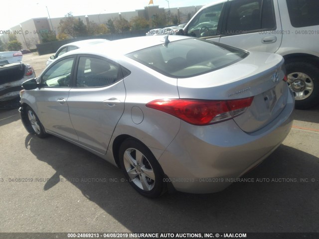 5NPDH4AE7DH271285 - 2013 HYUNDAI ELANTRA GLS/LIMITED SILVER photo 3