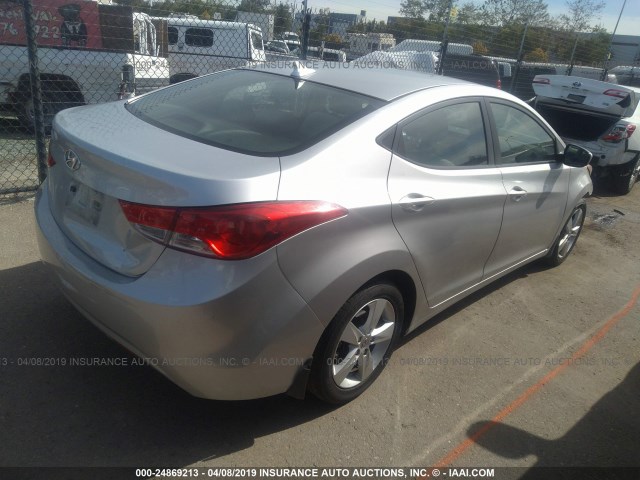 5NPDH4AE7DH271285 - 2013 HYUNDAI ELANTRA GLS/LIMITED SILVER photo 4