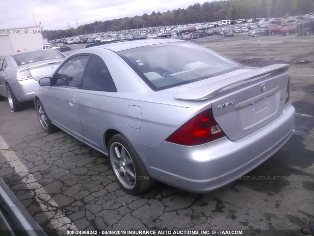 1HGEM22961L086840 - 2001 HONDA CIVIC SI/EX SILVER photo 3