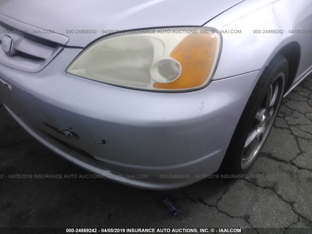 1HGEM22961L086840 - 2001 HONDA CIVIC SI/EX SILVER photo 6