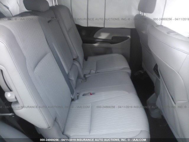 5TDZKRFH1GS123655 - 2016 TOYOTA HIGHLANDER LE/LE PLUS BLACK photo 8