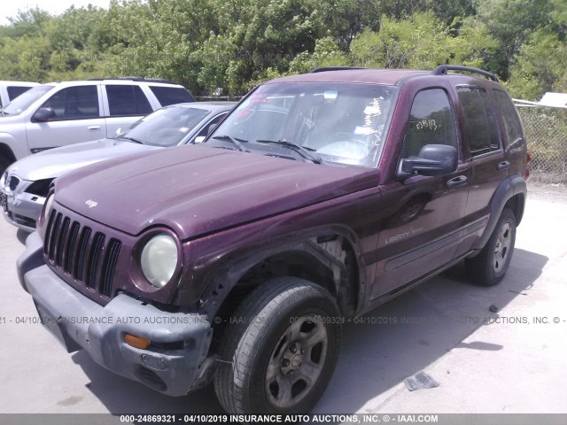 1J4GK48K23W689671 - 2003 JEEP LIBERTY SPORT/FREEDOM MAROON photo 2