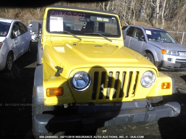 1J4FA49S0YP805481 - 2000 JEEP WRANGLER / TJ SPORT YELLOW photo 6