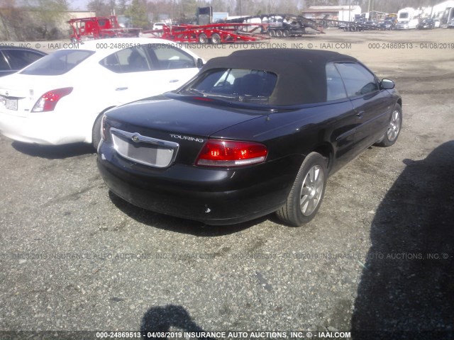 1C3EL55RX4N313684 - 2004 CHRYSLER SEBRING LXI BLACK photo 4