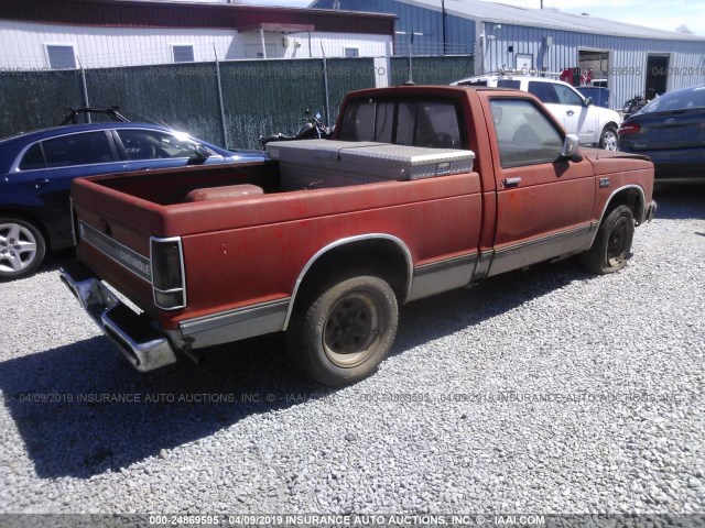 1GCCS14R5G2134216 - 1986 CHEVROLET S TRUCK S10 RED photo 4