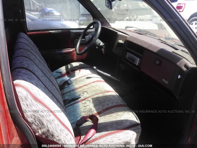 1GCCS14R5G2134216 - 1986 CHEVROLET S TRUCK S10 RED photo 5