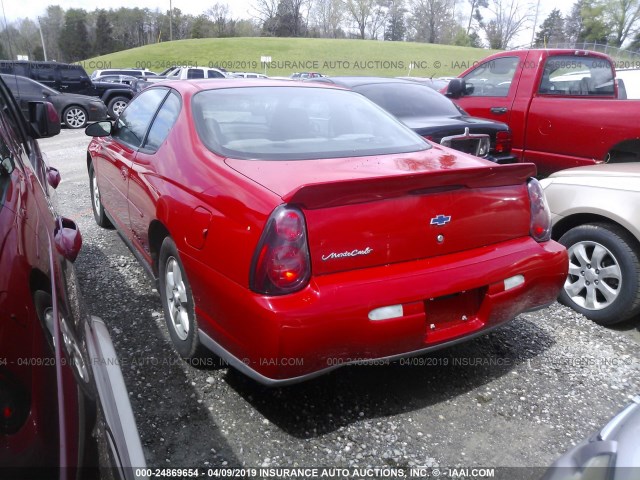 2G1WW12E039234794 - 2003 CHEVROLET MONTE CARLO LS 红色 照片 3