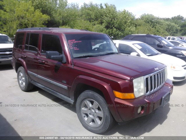 1J8HH48K87C622436 - 2007 JEEP COMMANDER RED photo 1