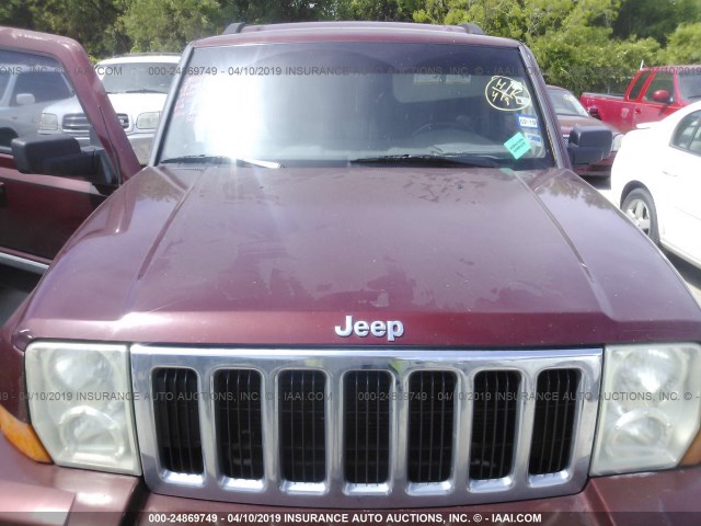 1J8HH48K87C622436 - 2007 JEEP COMMANDER RED photo 10