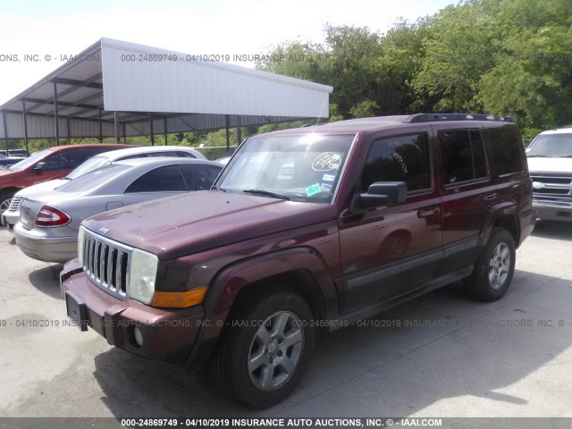 1J8HH48K87C622436 - 2007 JEEP COMMANDER RED photo 2