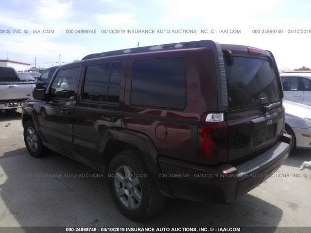 1J8HH48K87C622436 - 2007 JEEP COMMANDER RED photo 3