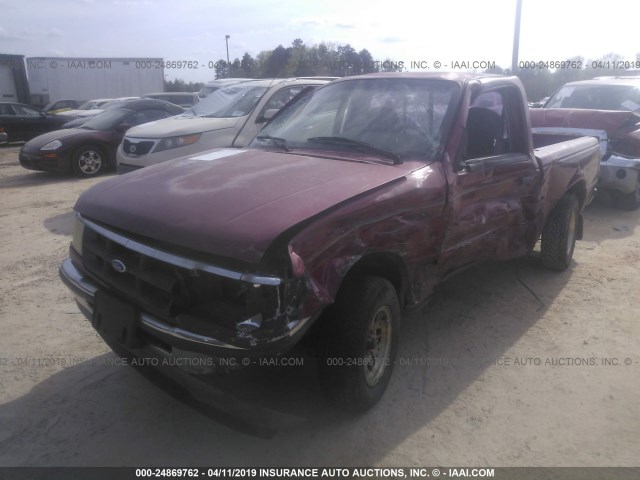 1FTCR10AXRTB04878 - 1994 FORD RANGER RED photo 2