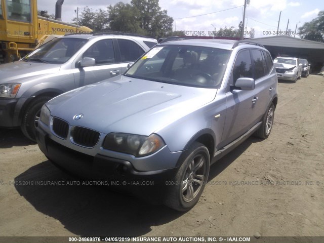 WBXPA93415WD22803 - 2005 BMW X3 3.0I BLUE photo 2