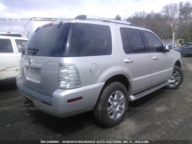 4M2EU48828UJ16052 - 2008 MERCURY MOUNTAINEER PREMIER SILVER photo 4