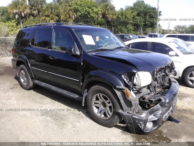 5TDZT34AX7S293268 - 2007 TOYOTA SEQUOIA SR5 BLACK photo 1