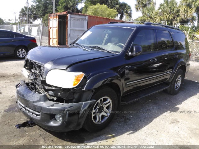 5TDZT34AX7S293268 - 2007 TOYOTA SEQUOIA SR5 BLACK photo 2