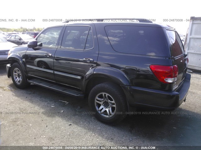 5TDZT34AX7S293268 - 2007 TOYOTA SEQUOIA SR5 BLACK photo 3