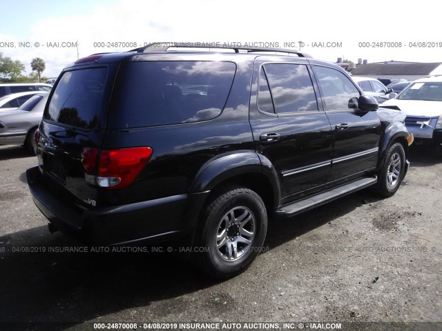 5TDZT34AX7S293268 - 2007 TOYOTA SEQUOIA SR5 BLACK photo 4