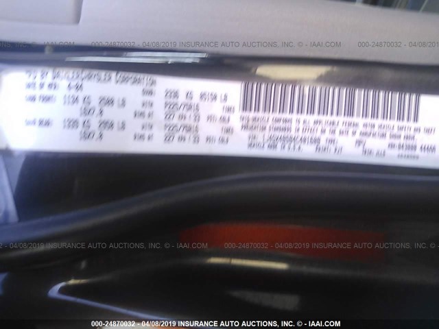 1J4GX48S84C401608 - 2004 JEEP GRAND CHEROKEE LAREDO/COLUMBIA/FREEDOM 灰色 照片 9